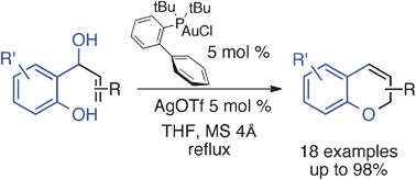 Graphical abstract: A highly adaptable catalyst/substrate system for the synthesis of substituted chromenes