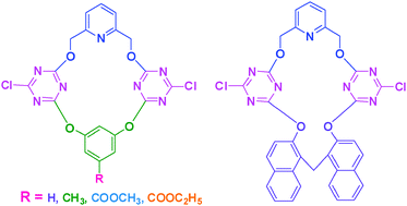 Graphical abstract: Synthesis and photophysical, electrochemical, antibacterial, and DNA binding studies of triazinocalix[2]arenes