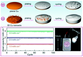 Graphical abstract: Stable Na plating/stripping electrochemistry realized by a 3D Cu current collector with thin nanowires