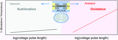 Graphical abstract: From electroburning to sublimation: substrate and environmental effects in the electrical breakdown process of monolayer graphene