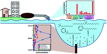 Graphical abstract: Comprehensive screening of quaternary ammonium surfactants and ionic liquids in wastewater effluents and lake sediments