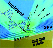 Graphical abstract: Charge accumulation resulting in metallization of II–VI semiconductor (ZnX X = O, S, Se) films neighboring polar liquid crystal molecules and their surface plasmonic response in the visible region