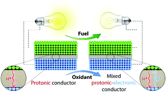 Graphical abstract: Electrochemistry and energy conversion features of protonic ceramic cells with mixed ionic-electronic electrolytes
