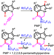 Graphical abstract: B(C6F5)3-mediated direct intramolecular C7-alkenylation of N-propargylindoles