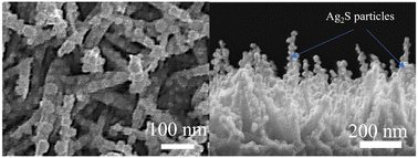 Graphical abstract: Enhanced photocatalytic activity of Ag2S particle decorated S-doped WO3 nanorods synthesized through two-stage vaporous vulcanization processes