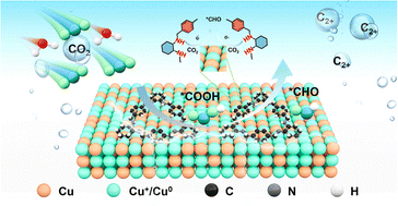 Graphical abstract: Optimized copper interfaces with trianglamine for enhanced electrocatalytic CO2 reduction