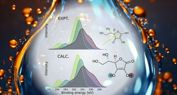 Graphical abstract: Liquid-jet photoemission spectroscopy as a structural tool: site-specific acid–base chemistry of vitamin C