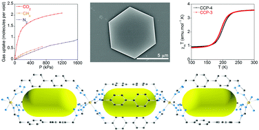 Graphical abstract: Isostructural compartmentalized spin-crossover coordination polymers for gas confinement