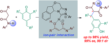 Graphical abstract: N-Heterocyclic carbenes as chiral Brønsted base catalysts: a highly diastereo- and enantioselective 1,6-addition reaction