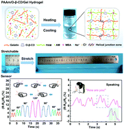Graphical abstract: Highly stretchable, transparent and conductive double-network ionic hydrogels for strain and pressure sensors with ultrahigh sensitivity