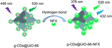 Graphical abstract: Construction of carbon dots/metal–organic framework composite for ratiometric sensing of norfloxacin