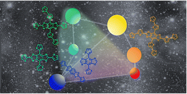 Graphical abstract: Exploring color space: an investigation of heteroaryl-substituted benzobis[1,2-d:4,5-d′]oxazoles and their application in organic light-emitting diodes