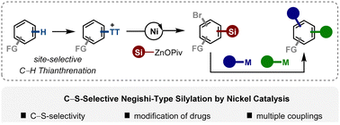 Graphical abstract: Nickel-catalyzed silylation of aryl thianthrenium salts with silylzinc pivalates