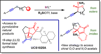 Graphical abstract: Intramolecular asymmetric propargylation of esters and imides: C–H functionalisation enables stereocontrolled access to UCS1025A
