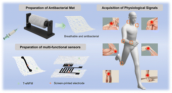 Graphical abstract: Antimicrobial and breathable membranes with printed carbon nanotube-silver composite conductive layers for electronic sensing
