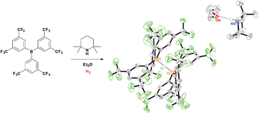 Graphical abstract: Novel H2 activation by a tris[3,5-bis(trifluoromethyl)phenyl]borane frustrated Lewis pair