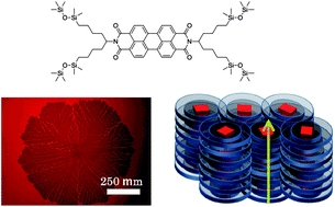 Graphical abstract: High electron mobility in a columnar phase of liquid-crystalline perylene tetracarboxylic bisimide bearing oligosiloxane chains