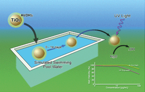 Graphical abstract: Environmental aging alters Al(OH)3 coating of TiO2 nanoparticles enhancing their photocatalytic and phototoxic activities