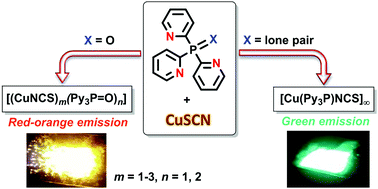 Graphical abstract: Luminescent CuI thiocyanate complexes based on tris(2-pyridyl)phosphine and its oxide: from mono-, di- and trinuclear species to coordination polymers