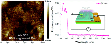 Graphical abstract: In-plane enhanced epitaxy for step-flow AlN yielding a high-performance vacuum-ultraviolet photovoltaic detector