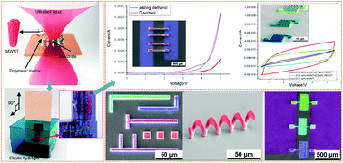 Graphical abstract: Nanostructured electrically conductive hydrogels obtained via ultrafast laser processing and self-assembly