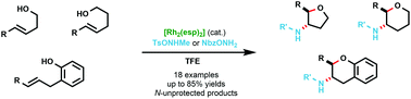 Graphical abstract: Intramolecular N–Me and N–H aminoetherification for the synthesis of N-unprotected 3-amino-O-heterocycles
