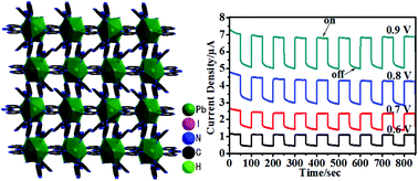 Graphical abstract: A novel 3-D lead-iodide polymer based on the linkage of rare binuclear [Pb2I]3+ cations and anionic bis(pyrazinyl)-trizole bridges