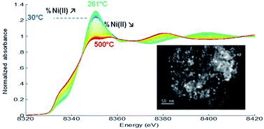 Graphical abstract: In situ study of the evolution of NiFe nanocatalysts in reductive and oxidative environments upon thermal treatments