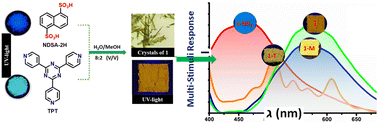 Graphical abstract: Stimuli-responsive fluorochromic organic salt