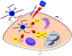 Graphical abstract: Targeted and NIR light-controlled delivery of nitric oxide combined with a platinum(iv) prodrug for enhanced anticancer therapy