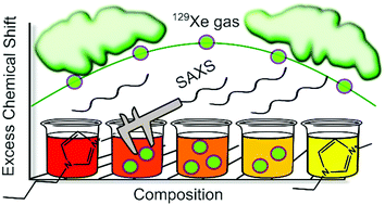 Graphical abstract: On the structural origin of free volume in 1-alkyl-3-methylimidazolium ionic liquid mixtures: a SAXS and 129Xe NMR study
