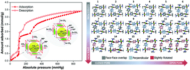 Graphical abstract: Imparting gas selective and pressure dependent porosity into a non-porous solid via coordination flexibility