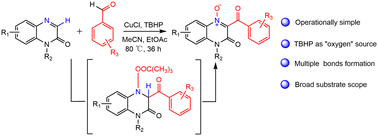 Graphical abstract: Direct access to acylated quinoxalin-2(1H)-one N-oxides enabled by the Cu(i)/TBHP system