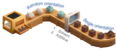 Graphical abstract: Solvent-additive cascade engineering enables single-oriented perovskite films with facet-driven performance and stability