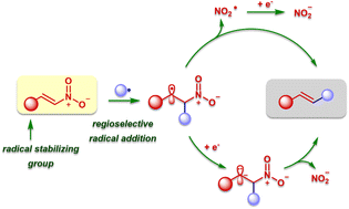 Graphical abstract: Denitrative radical-induced coupling reactions of nitroalkenes