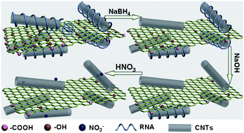 Graphical abstract: Effective post treatment for preparing highly conductive carbon nanotube/reduced graphite oxide hybrid films