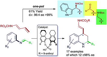Graphical abstract: Catalytic highly enantioselective vinylogous Povarov reaction