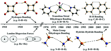 Graphical abstract: Homopolar dihydrogen bonding in main group hydrides: discovery, consequences, and applications