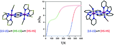 Graphical abstract: Theoretical modeling of two-step spin-crossover transitions in FeII dinuclear systems