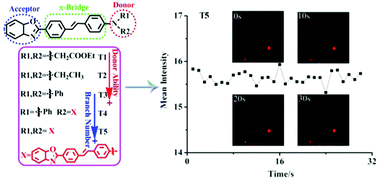 Graphical abstract: Rationally designed two-photon absorption compounds based on benzoxazole derivatives: structure–property relationships and bio-imaging applications