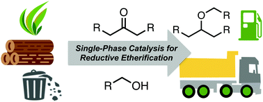 Graphical abstract: Single-phase catalysis for reductive etherification of diesel bioblendstocks