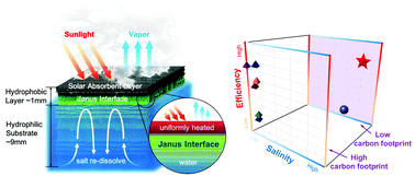 Graphical abstract: Sustainable off-grid desalination of hypersaline waters using Janus wood evaporators