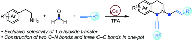 Graphical abstract: Synthesis of nitrogen-tethered 1,6-enynes through CuI/TFA catalysis