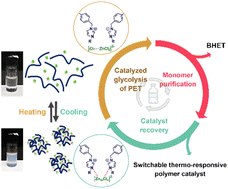 Graphical abstract: Thermo-responsive polymer catalysts for polyester recycling processes: switching from homogeneous catalysis to heterogeneous separations