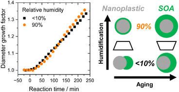 Graphical abstract: Partitioning of secondary organic aerosol onto nanoplastics leading to hygroscopic partially-engulfed particles