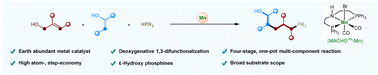 Graphical abstract: Deoxygenative 1,3-carbophosphination of allylic alcohols enabled by manganese pincer catalyst