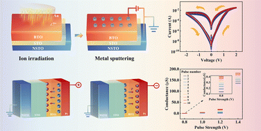 Graphical abstract: Neuromorphic computational artificial synapses based on a BTO/STO memristor under Au ion implantation