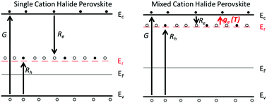 Graphical abstract: On the influence of multiple cations on the in-gap states and phototransport properties of iodide-based halide perovskites