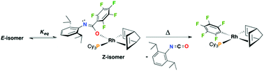 Graphical abstract: Isocyanate deinsertion from κ1-O amidates: facile access to perfluoroaryl rhodium(i) complexes