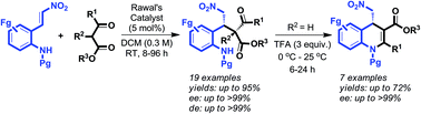 Graphical abstract: Rawal's catalyst as an effective stimulant for the highly asymmetric Michael addition of β-keto esters to functionally rich nitro-olefins